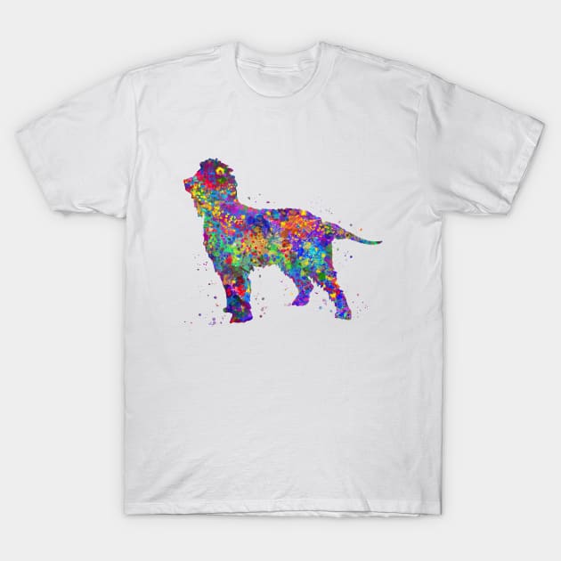 Irish water spaniel dog T-Shirt by Yahya Art